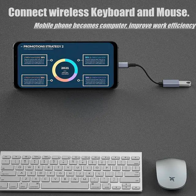 Alt view image 3 of 7 - USB C to USB 3.0 Adapter [2 Pack] USB C to USB A Adapter USB Type-C to USB Thunderbolt 3 to USB Adapter OTG Cable for iPhone 15/15 Pro/15 Plus/15 Pro Max MacBook Pro/Air Galaxy S20 etc.