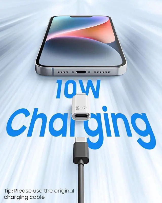 Alt view image 6 of 7 - USB C Female to Lightning Male Adapter Lightning Male to USB-A Female OTG Adapter Connector for iPhone 14/13/12/11 Pro Max/iPad/iPod/AirPods Support 10W Fast Charging/Data Transfer/Audio