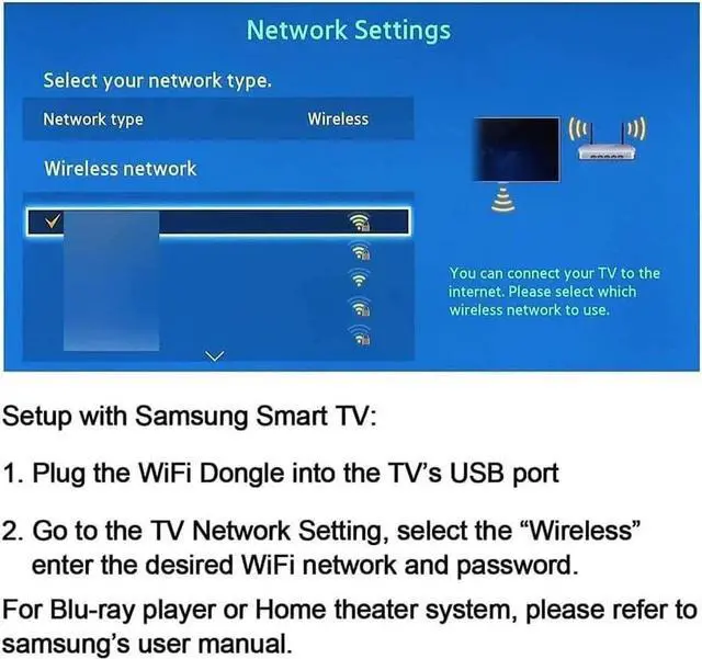 Alt view image 4 of 5 - isptewhie 300Mbps Dual Band 802.11 a/b/g/n 2.4G/5Ghz Wireless USB TV Network Card Dongle Compatible with Samsung Smart TV Laptop Desktop