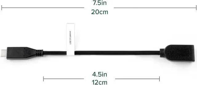 Alt view image 3 of 5 - USB C to USB Adapter Cable with Driverless Technology Enables Connection of USB Type C Laptop Tablet or Phone to a USB 3.0 Device (8 inch / 20 cm)