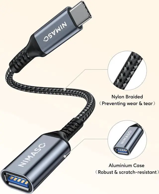 Alt view image 6 of 7 - USB C to USB 3.0 Adapter [2 pack] USB C to USB A Adapter USB Type-C to USB Thunderbolt 3 to USB Adapter OTG Cable for iPhone 15/15 Pro/15 Plus/15 Pro Max Macbook Pro/Air Galaxy S20 and more