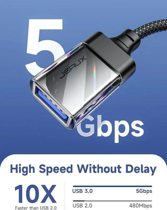 Alt view image 2 of 7 - USB to USB C Adapter [2 Pack] USB C to USB 3.0 Adapter USB C OTG Adapter Compatible with MacBook Pro/Air iPhone 15 Pro Max Galaxy S24/S23/S22/S21 and More USB C Devices-Black