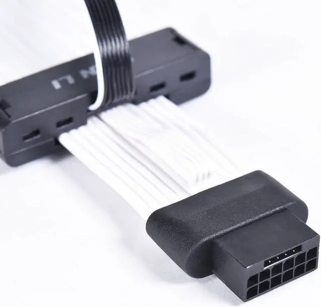 Alt view image 5 of 7 - LIAN-LI STRIMER PLUS V2 24 Pin and STRIMER PLUS V2 12VHPWR (12+4 pins to 12+4 pins) PW16-12PV2 Combo,Addressable RGB Power Extension Cable,Include Controller for L-Connect 3