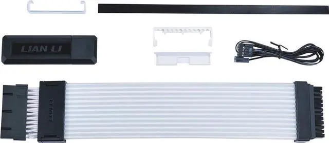 Alt view image 5 of 6 - LIAN-LI STRIMER Wireless 24 Pin and LIAN-LI STRIMER Wireless 12+4pin (8 Light Guides) Addressable RGB GPU Power Extension Cable Combo,Included Wireless Transmitter