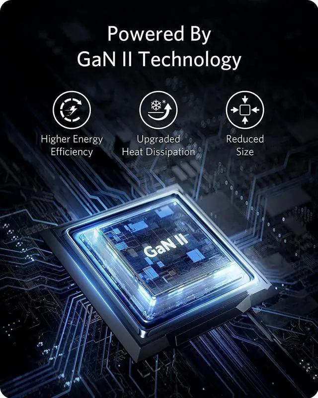 Alt view image 6 of 6 - An-ker USB C Charger, 735 Charger (Nano II 65W), PPS 3-Port Fast Compact Foldable Wall Charger for MacBook Pro/Air, iPad Pro, Galaxy S20/S10, Dell XPS 13, Note 20/10+, iPhone 13/Pro, Pixel, and More