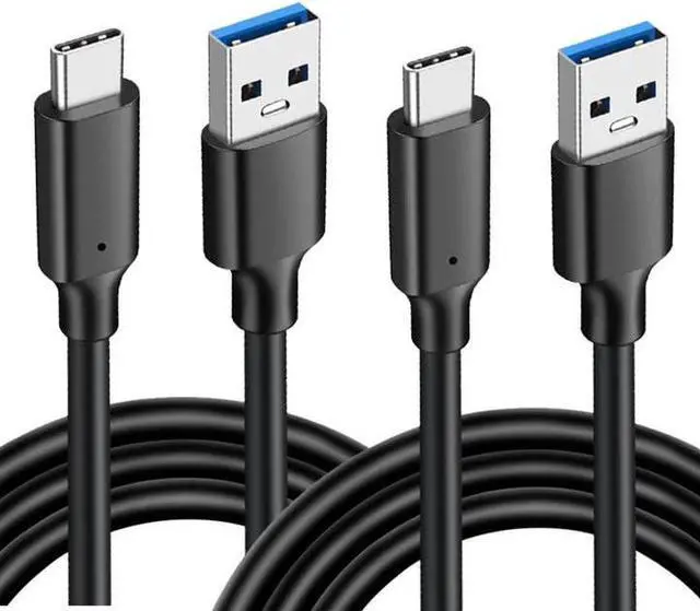 Main image of USB3.2 Type A to USB-C 10Gbps Cable,USB3.2 Gen 2 Type C Data Cable, 3A 60W PD Fast Charging Cable, 2 Pack 10ft+10ft