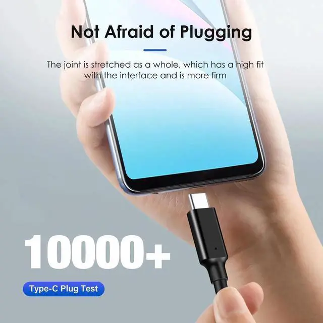Alt view image 7 of 7 - USB3.2 Type A to USB-C 10Gbps Cable,USB3.2 Gen 2 Type C Data Cable, 3A 60W PD Fast Charging Cable, 2 Pack 10ft+10ft