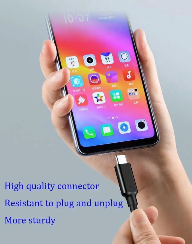 Alt view image 5 of 7 - USB3.2 Type A to USB-C 10Gbps Cable,USB3.2 Gen 2 Type C Data Cable, 3A 60W PD Fast Charging Cable, 2 Pack 10ft+10ft