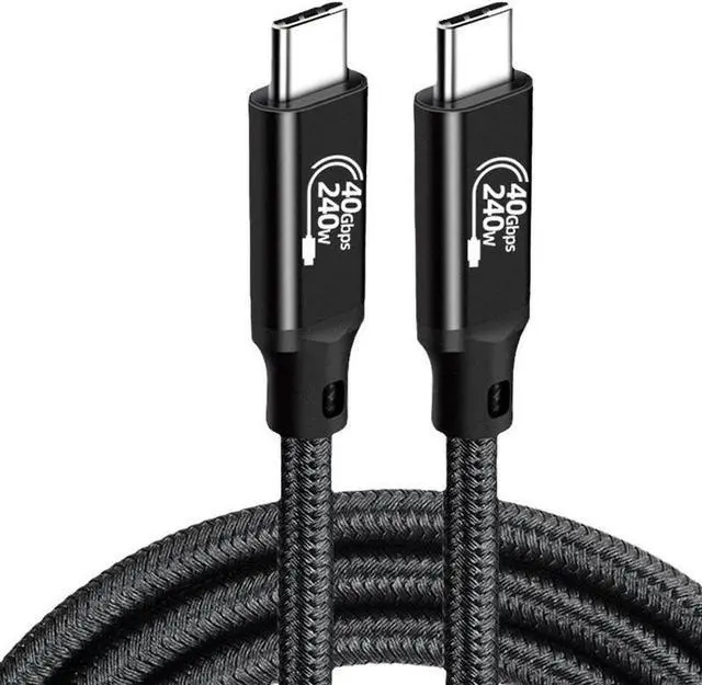Main image of 40Gbps USB C to USB C Cable 48V/5A 240W Charging Support 8K 60Hz HD Display,USB4 Braided Cable for Thunderbolt 4/3, Compatible with External SSD,eGpu,USB-C Docking Station,etc (Male to Male, 3.3FT)