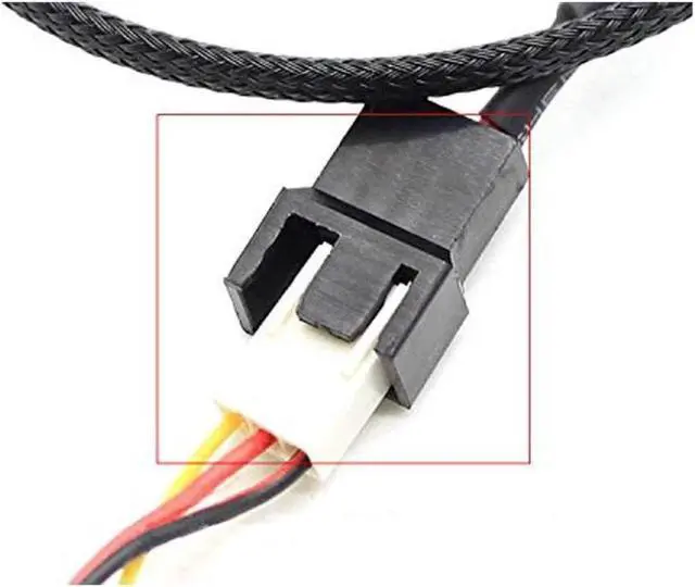 Alt view image 5 of 6 - 2 Pack USB to 3-Pin / 4-Pin PWM 5V USB Sleeved Fan Power Adapter Cable USB to 3 Pin / 4 Pin Case Fan Adapter Connector Cable (USB-3Pin/4Pin Cable)