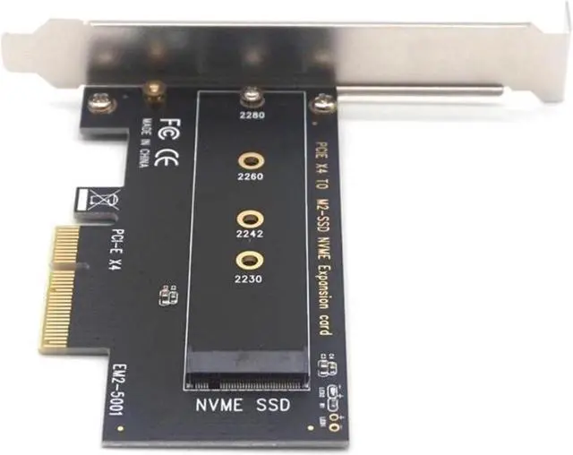 Alt view image 4 of 7 - NVME SSD M2 PCIE Adapter PCIE to M2 Adapter M.2 NVME SSD to PCI Express X4 Card Riser Adapter M Key for 2230-2280 M2 SSD