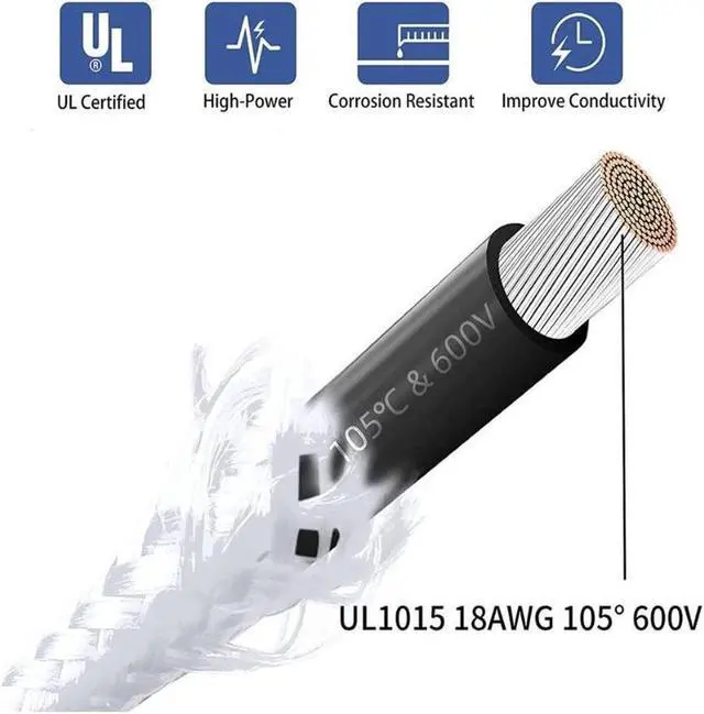 Alt view image 2 of 7 - Mod Sleeved Cable, White Power Supply Cable Extension Kit, 24PIN ATX, 4+4 PIN EPS, Dual 6+2 PIN PCIE, 6 PIN PCI-E