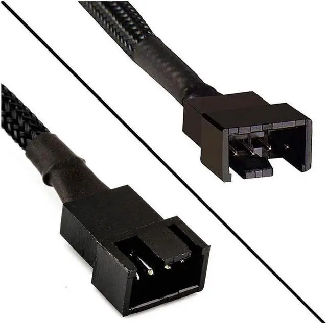 Alt view image 3 of 3 - 4 Pin PWM Fan Extension Cable,TeamProfitcom PC Fan Power Braided Sleeved Extension Cable Adapter Case 4-Pin Cooling Fans Cable 24 inches (3 Pack)