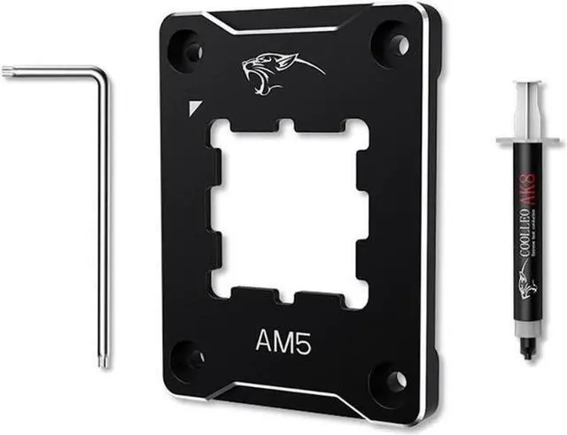 Main image of CPU Contact Frame Anti-Bending Buckle for AMD AM5 Aluminum Corrector Bracket Holder,AM5 Full-fit Fixed Non-Marking Mounter Fixing Frame, CPU Cooler Standard for X670 B650,Black