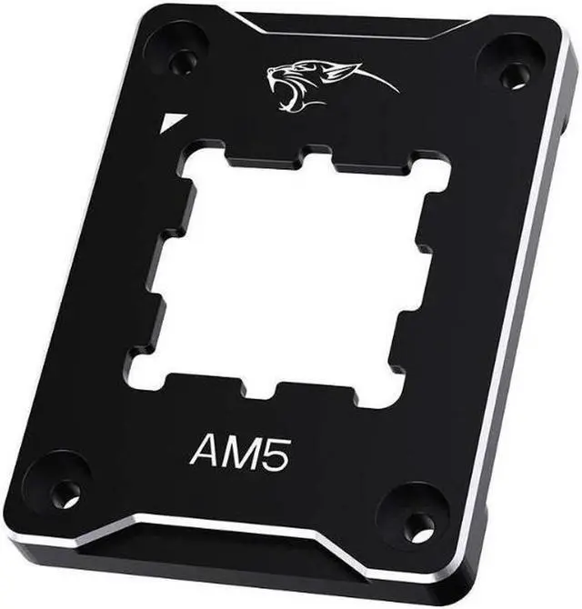 Alt view image 4 of 6 - CPU Contact Frame Anti-Bending Buckle for AMD AM5 Aluminum Corrector Bracket Holder,AM5 Full-fit Fixed Non-Marking Mounter Fixing Frame, CPU Cooler Standard for X670 B650,Black