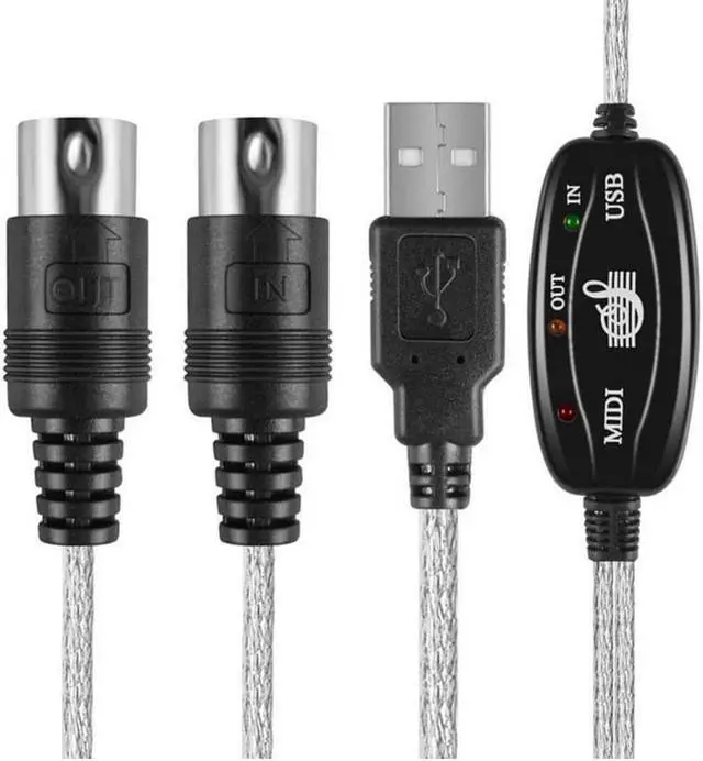 Alt view image 2 of 4 - USB To Midi Cable Adapter Converter For PC Computer Music Keyboard