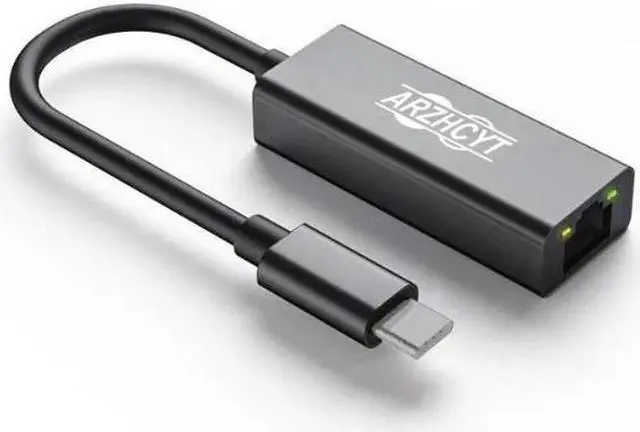 Alt view image 5 of 7 - Arzhcyt Lightweight Type C to Gigabit RJ45 network card RTL8153 with LED indicator light for all laptops, plug and play for instant access to gigabit speeds
