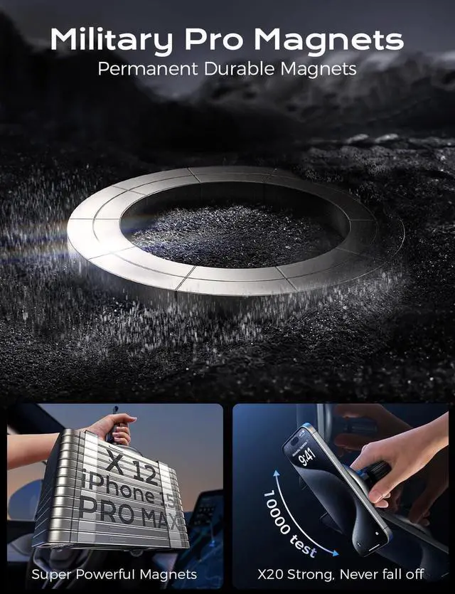 Alt view image 4 of 7 - Magsafe Car Mount Charger, 15W Fast Charging LED Magnetic Wireless Car Charger, Air Vent Phone Holders for Your Car Magsafe Car Phone Holder for iPhone 15/14/13/12 Fast Charging Magsafe Case