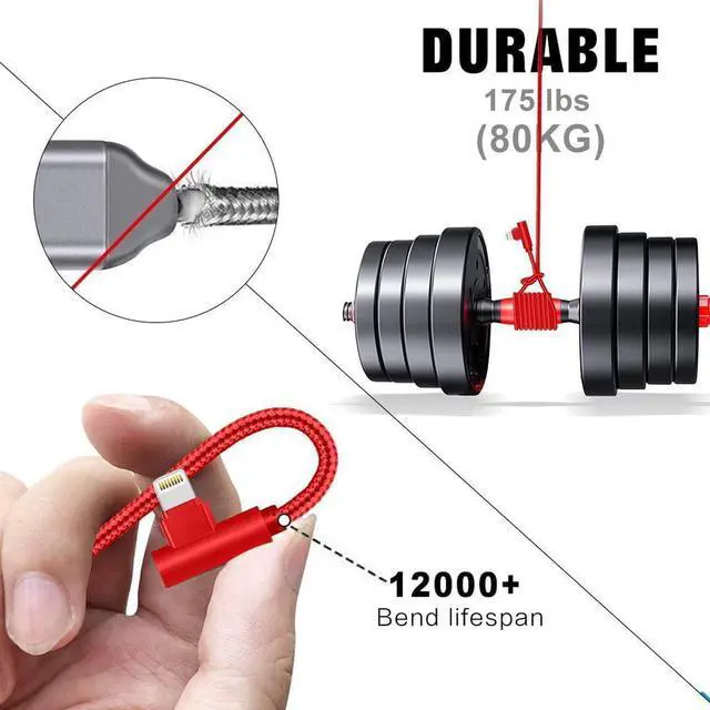 Alt view image 5 of 5 - iPhone Charger 10FT 2.8M 3Pack iPhone Charger Fast Charging USB to Lightning Cable Nylon Braided Apple iPhone Charger Cord for iPhone 14 Plus 14 pro max 13 12 11 XS X XR 8 Plus 7 6