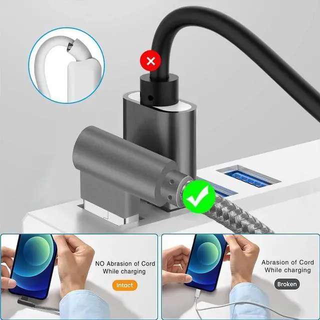 Alt view image 2 of 5 - iPhone Charger 10FT 2.8M 3Pack iPhone Charger Fast Charging USB to Lightning Cable Nylon Braided Apple iPhone Charger Cord for iPhone 14 Plus 14 pro max 13 12 11 XS X XR 8 Plus 7 6