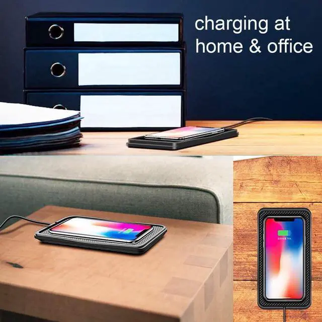 Alt view image 3 of 4 - Wireless Charger car Wireless Charging pad Wireless qi Phone Charging Charger pad for car Fast Wireless car Charger Wireless Phone Charger Charging Station 10W Thin Galaxy Note10/S10/S9/S8(C3)