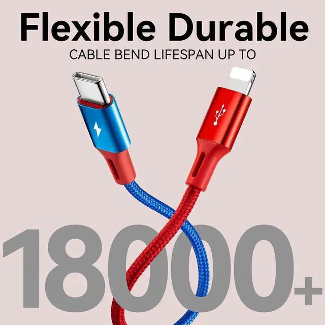 Alt view image 5 of 7 - Multi Charging Cable 3.5A [2Pack 6Ft] 4 in 1 Fast Charger Cable Multi Charging Cord USB Cable Adapter with 2 * IP/Type C/Micro USB Port for Cell Phones/IP/Samsung Galaxy/Ps/LG/Huawei/Tablets and More