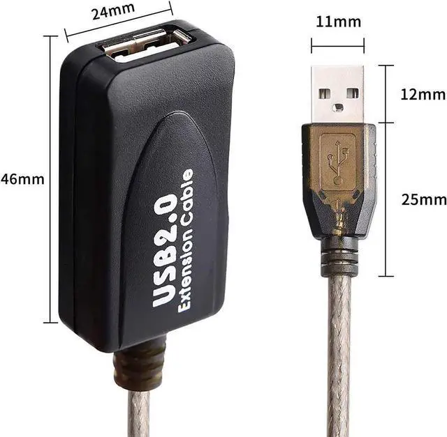 Alt view image 2 of 7 - 30FT USB Extension Cable, GGMTY USB 2.0 Type A Male to A Female Active Repeater Extension Cable 30ft, High Speed 480 Mbps
