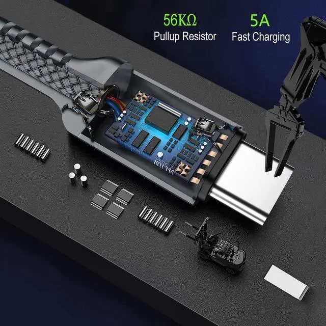 Alt view image 3 of 7 - Basesailor USB C to USB C 100W Charger Cable 10FT with Adapter,Type C Power Fast Car Charging Cord for iPhone 15 Pro Plus Max,,iPad Air 5 4 5th Mini 6,Samsung Galaxy S24 Ultra 24 S23 S22 FE,16