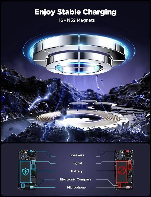 Alt view image 3 of 7 - JOYROOM for MagSafe Car Mount Charger, 2024 Upgraded 15W Fast Charging Magnetic Wireless Car Charger Suitable for [Vent+Dash+Wall], for Magsafe Charger Car Phone Holder Mount for iPhone 15/14/13/12