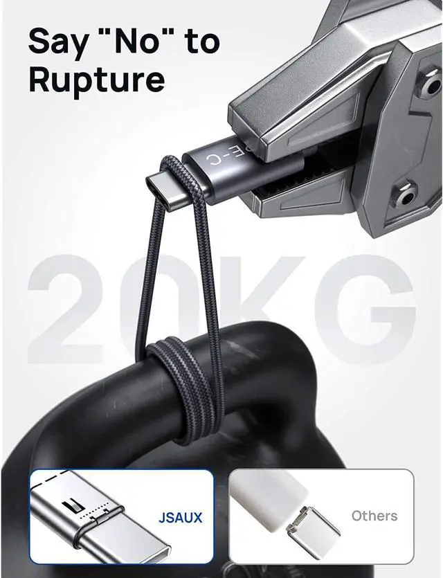 Alt view image 4 of 7 - Usb Type C Cable 3A Fast Charging, [2-Pack 6.6Ft] Usb-C Charge Nylon Ed Cord For Samsung Galaxy S20 S10 S9 S8,Usb C Charger And More-Grey