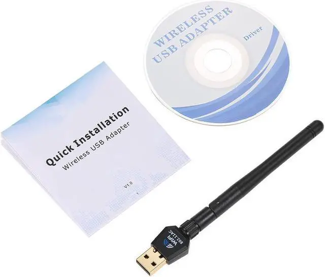 Alt view image 4 of 7 - 1200Mbps USB Wifi Adapter USB Wireless Adapter Daul Band (2.4G/300M+5G/867M) 802.11 ac for Desktop PC WinXP/Vista/7/8/8.1/10