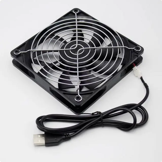 Alt view image 2 of 3 - 7CM 8CM 12CM ultra-thin USB chassis fan Mesh Cat router set-top box cooling fan
