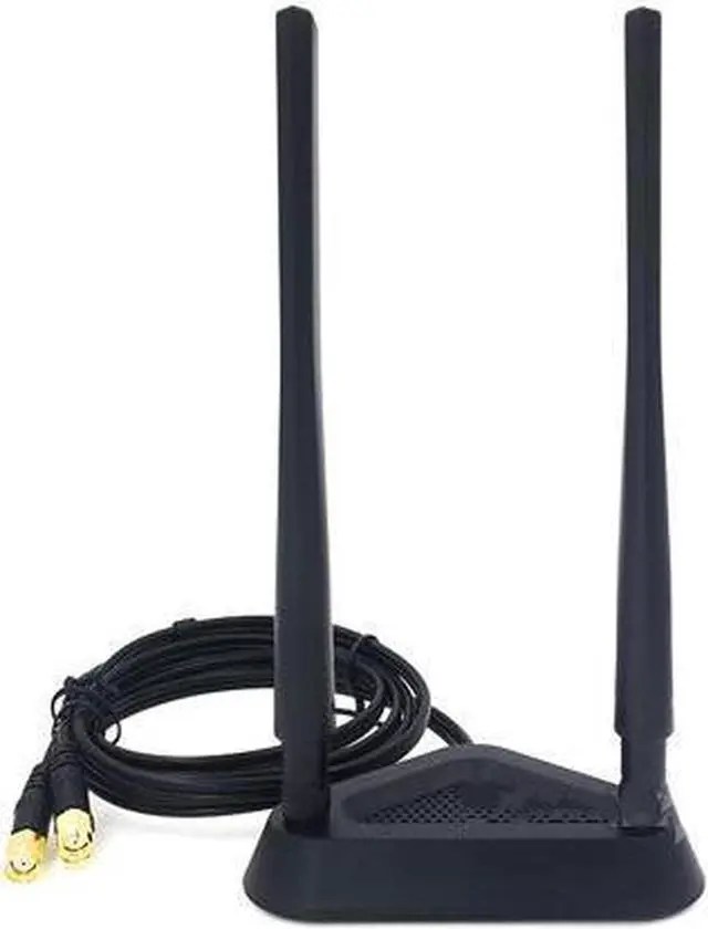 Alt view image 4 of 5 - 2.4GHz 5GHz Dual Band 8 dBi WiFi Antenna, Omni SMA WiFi Antenna Magnetic Base with 4 ft Extension Cable