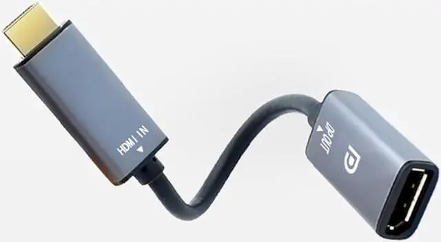 Alt view image 2 of 5 - HDMI to DisplayPort Adapter 4K@60Hz High Speed HDMI Male to DP Female Converter Cable Compatible for PC Graphics Card Laptop Mini NS PS5/4 Xbox One/360