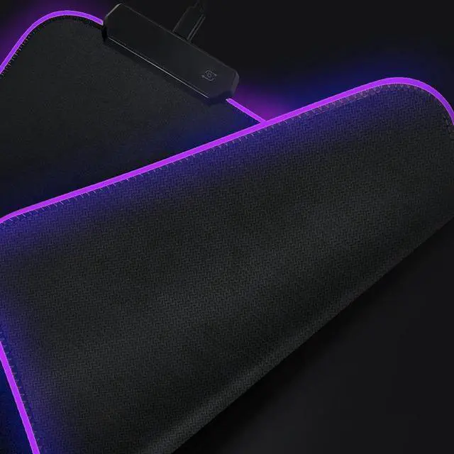 Alt view image 4 of 6 - RGB LED Gaming Mouse Pad - 13.7 x 9.8 x 0.16 inches - Lighting Computer Mice Mat, thick Mousepad for Gamers,14 Modes Cool Light Effect, Non-Slip Rubber Surface Optimized for All (350X250X4mm)