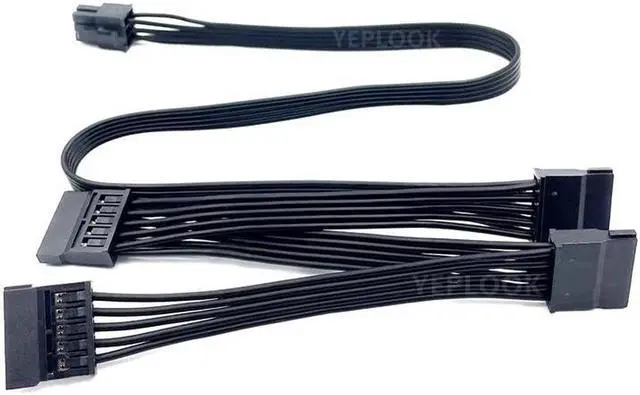Alt view image 4 of 6 - Original Seasonic 4 SATA Straight HDD SSD Power Cable for Sea-sonic FOCUS PLUS 1000W 850W 750W 650W 550W GOLD Modular Power Unit