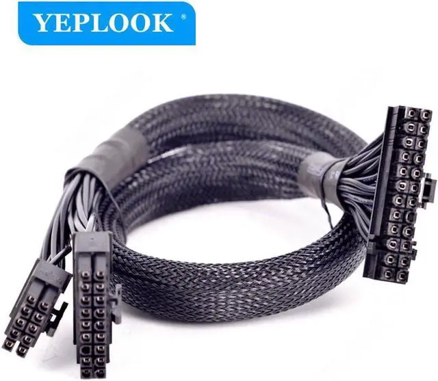 Alt view image 5 of 6 - 18Pin+10Pin to 24Pin 20+4Pin Power Supply Cable Sleeved 60CM For Sea-sonic FOCUS PLUS GOLD/Platinum/PX/GX/SGX 1000W, 850W, 750W, 650W, 550W, 450W