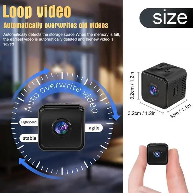 Alt view image 2 of 6 - 1080P Mini Wifi Camera Night Vision Hidden IP Camera Vision Remote Monitor Portable Wireless Mini Camcorders
