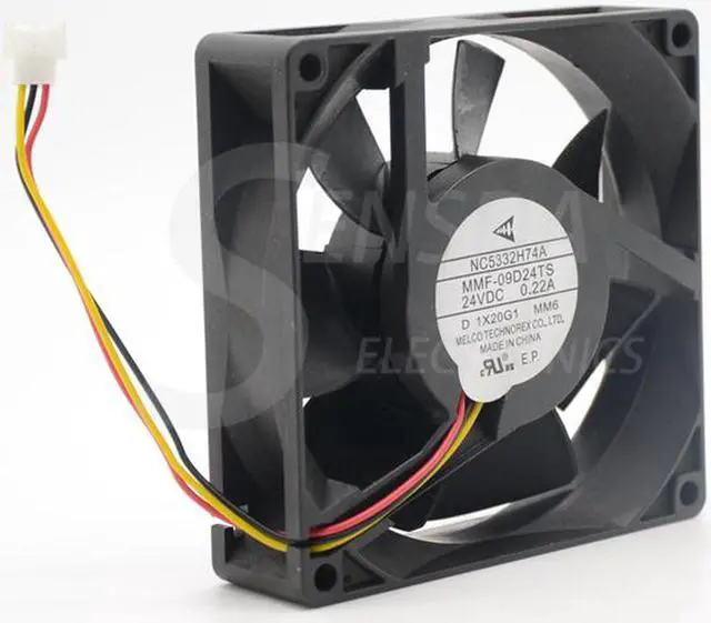 Alt view image 5 of 7 - NEW original For Mitsubishi drive fan NC5332H74A Melco MMF-09D24TS MM6 9025 DC 24V 0.22A server cooling fan PLC ABB fan