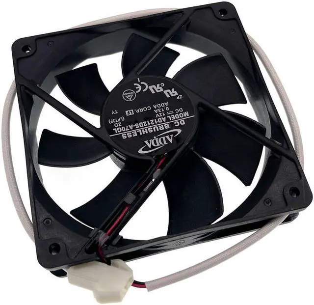 Alt view image 5 of 5 - Mute Silent Quiet 120mm 12cm Computer Case Cooling Fan,for ADDA AD1212DS-A70GL 120X120X25mm DC 12V 0.13A 1800RPM 75CFM 34DBA