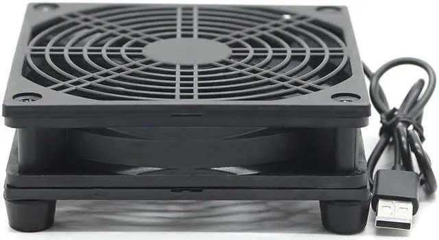 Alt view image 2 of 4 - NEW DIY PC Cooler TV Box Wireless Router Cooling Fan Silent Quiet DC 5V USB power 120mm fan 120x25mm 12CM W/Screws Protective net 2000RPM
