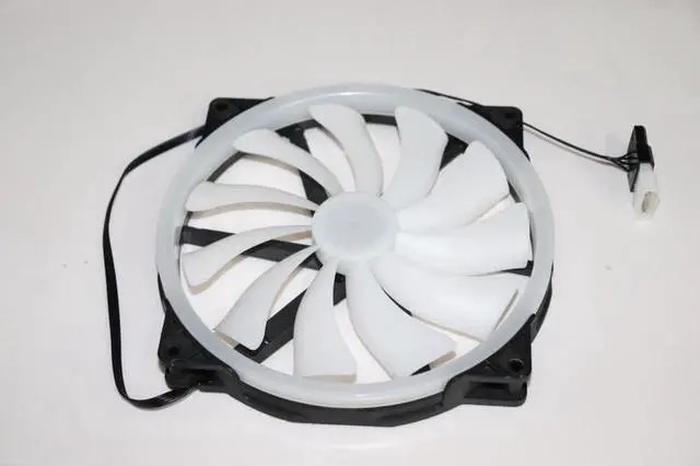 Alt view image 7 of 7 - 20CM color aperture race-changing fan chassis cooling 200mm x 30mm 20030 large fan LED color-changing horse-changing color aperture for King Kong AW309 Tt V cube