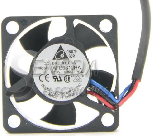 Alt view image 2 of 5 - Delta AFB0312HA 3cm 3010 12V 0.15A 3Wire 3-pin Silent Fan,Notebook Fan