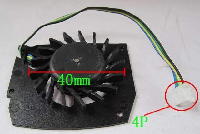 Alt view image 3 of 5 - For Leadtek Quadro K600 Q600 Graphics Card Cooling Fan MBT4412HF-W09 12V 0.24A 4-wire 4-pin