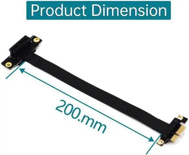 Alt view image 4 of 5 - pcie Extension Cable PCI Express 36PIN 1X Extender Extension Cable pcie 1x Riser pcie Extender (90 Degree 20cm Extension Cable)