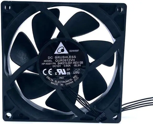 Alt view image 4 of 4 - NEW DELTA QUR0912VH 9CM 92mm 92*92*25mm 12V 0.60A 4 lines pwm large air volume computer CPU radiator fan Mini water cooling fan