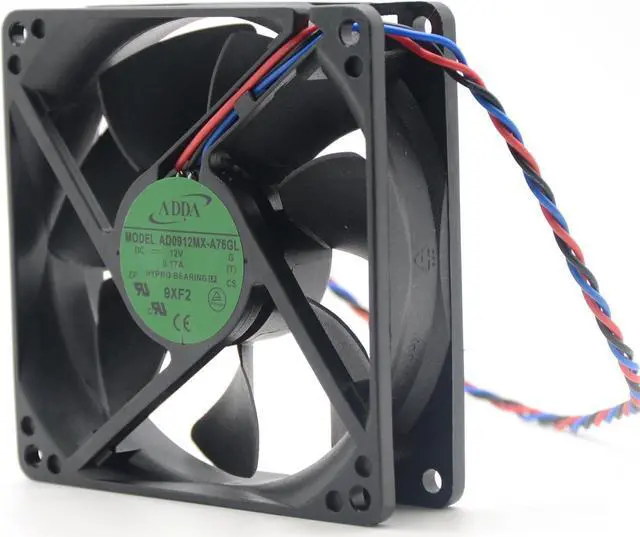Alt view image 3 of 6 - ADDA AD0912MX-A76GL 9225 92mm 9025 9CM DC 12V 0.17A HP P/N:447580-001 axial fan computer case cooler