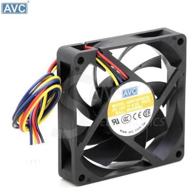 Alt view image 2 of 4 - New original AVC DE07015B12L 7015 70mm x 15mm Cooler Cooling Fan PWM DC 12V 0.7A 4Pin B184 Dual ball bearing CPU fan
