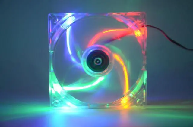 Alt view image 2 of 3 - 12CM case cooler 120mm LED multi color 12V 4Pin 120x25mm Computer PC Host CPU Cooling Fan led light fan