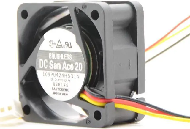 Alt view image 2 of 4 - New original San Ace Sanyo 109P0424H6D14 DC24V 0.07A 4CM 40MM 4020 3-Wire 3-Pin Inverter Cooling Fan computer case cooler